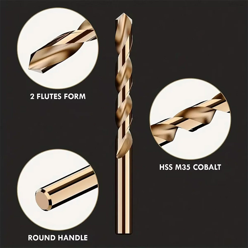 HSS Metric Drill Bits Set - 13PCS 1.5-6.5mm for Metal Glass Tile Concrete - Image 3