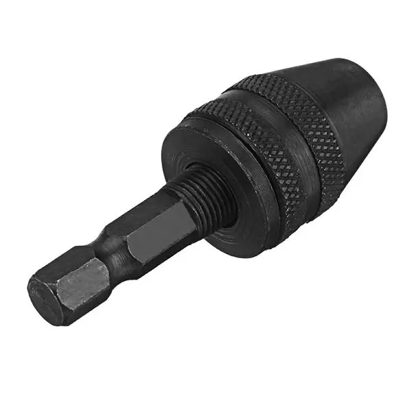 0.5-4mm Keyless Drill Chuck Adapter | 1/4 Inch Hex Shank | Black - Image 4
