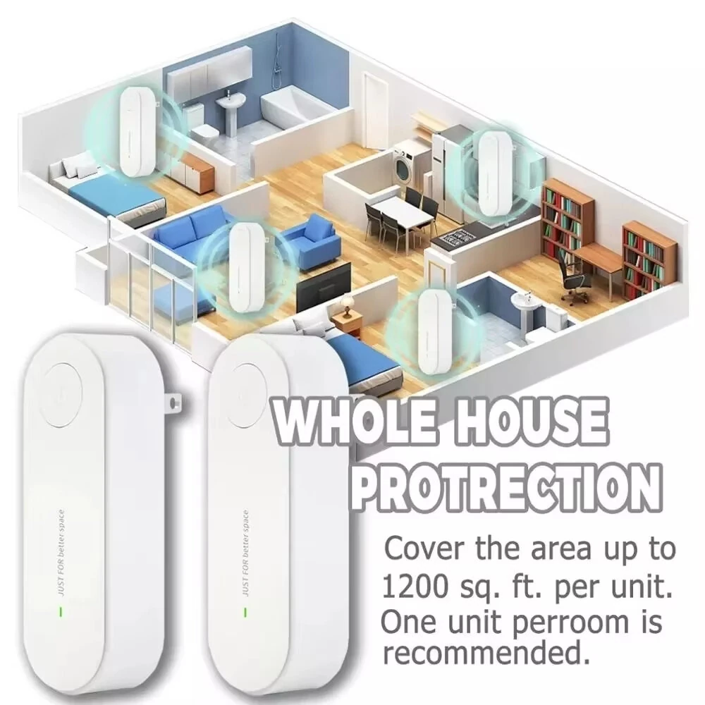 Ultrasonic Pest Repellent 2 Pack | 3-in-1 Triple Frequency - 360° Coverage - Pet Safe - Image 5