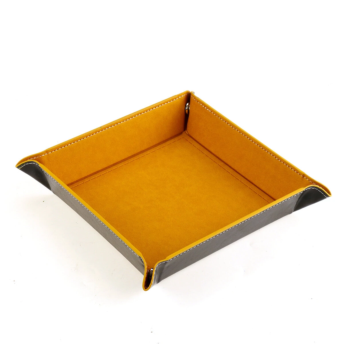 Quadrilateral Hexagon Dice Tray | PU Leather Game Board | Polyhedral Dice Storage - Image 3