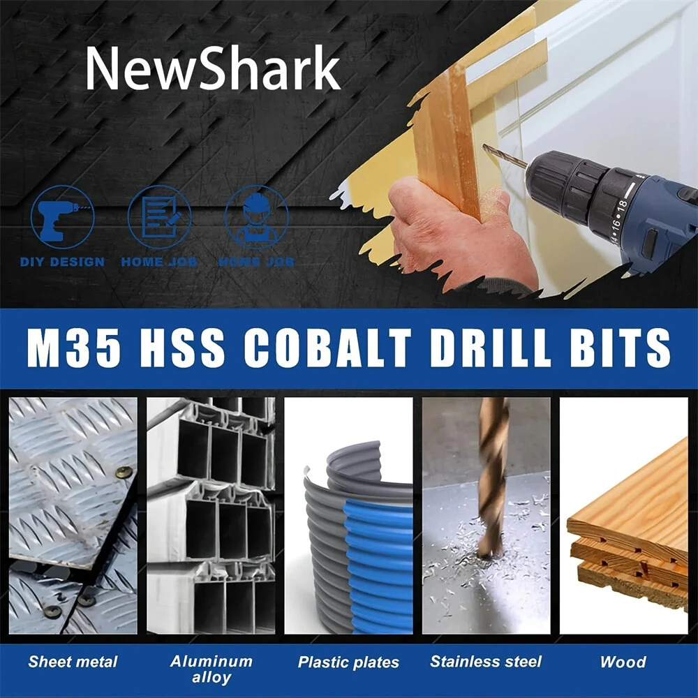 HSS Metric Drill Bits Set - 13PCS 1.5-6.5mm for Metal Glass Tile Concrete - Image 5