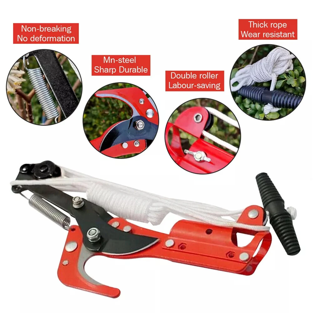 2-in-1 Hand Pruning Saw & High Branch Cutter | SK5 Steel Telescopic Pole | Teflon Coated - Image 3