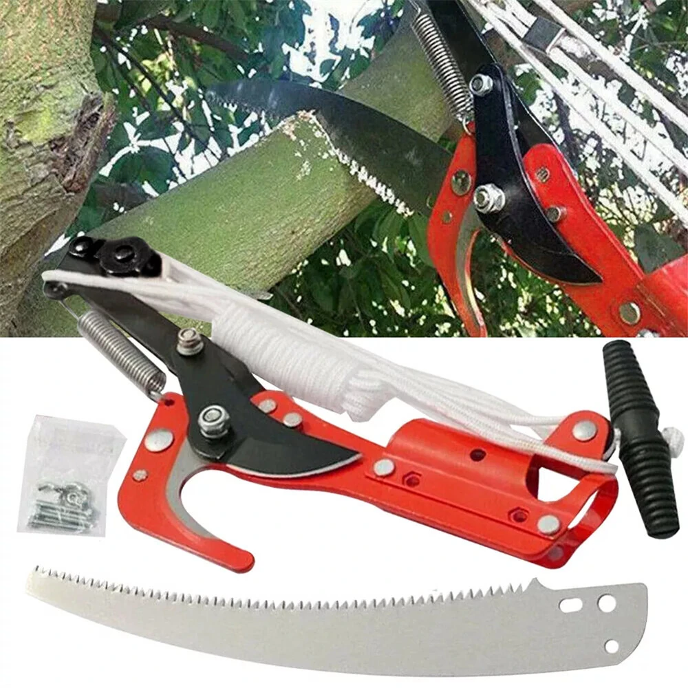 2-in-1 Hand Pruning Saw & High Branch Cutter | SK5 Steel Telescopic Pole | Teflon Coated - Image 5