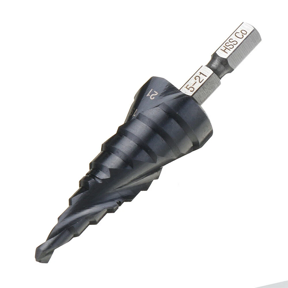 Drillpro M35 Cobalt Step Drill Bit 4-22mm | TiAlN Coated | 1/4 Inch Hex Shank - Image 5