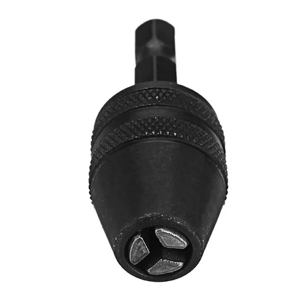 0.5-4mm Keyless Drill Chuck Adapter | 1/4 Inch Hex Shank | Black - Image 3