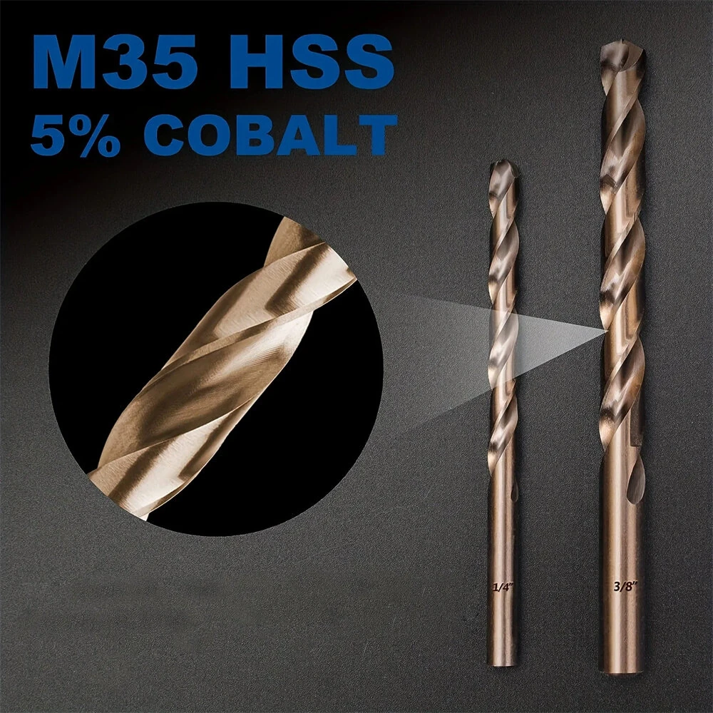 HSS Metric Drill Bits Set - 13PCS 1.5-6.5mm for Metal Glass Tile Concrete - Image 4