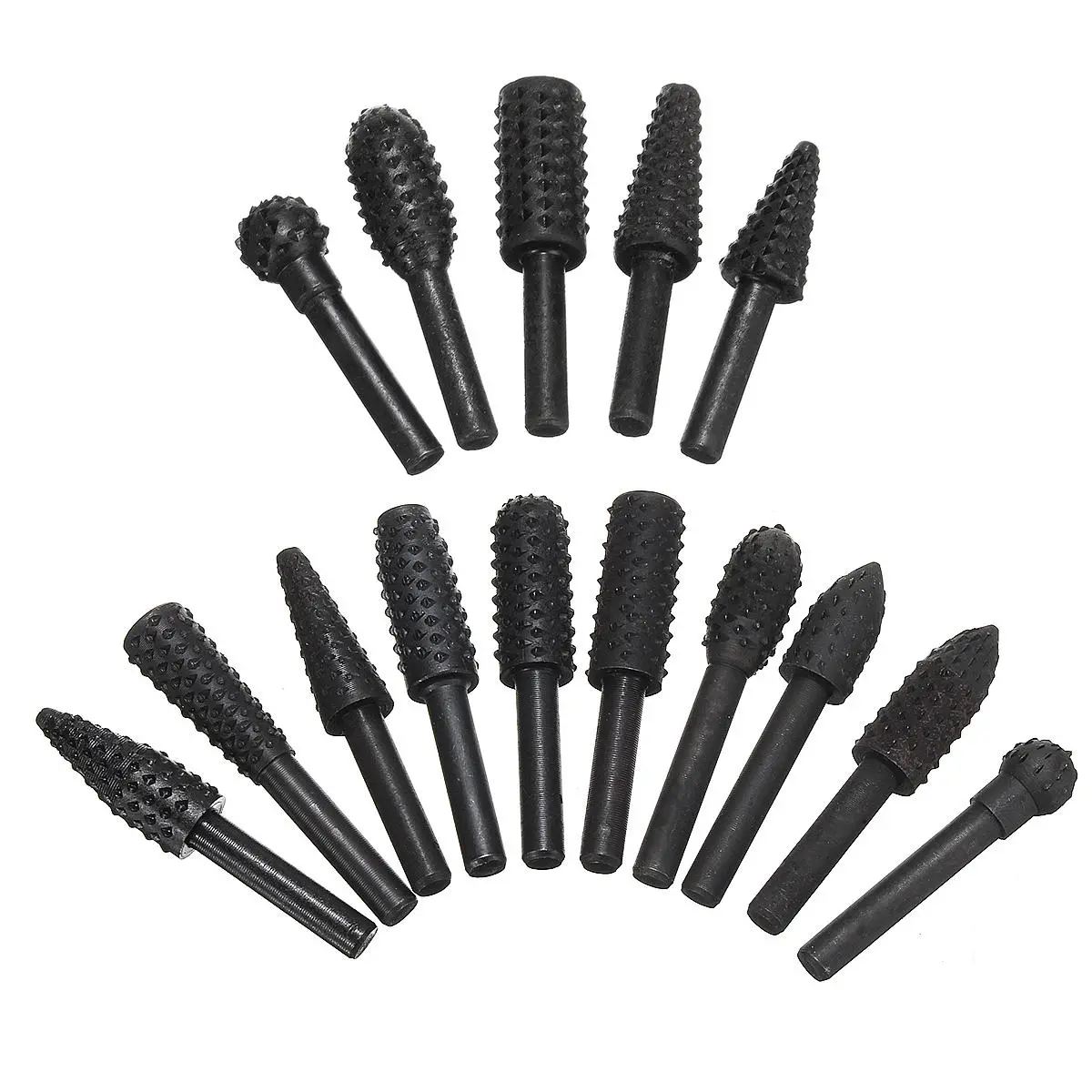 5/10Pcs Wood Carving Rotary File Set - Electric Root Milling Tool & Grinding Heads - Image 2