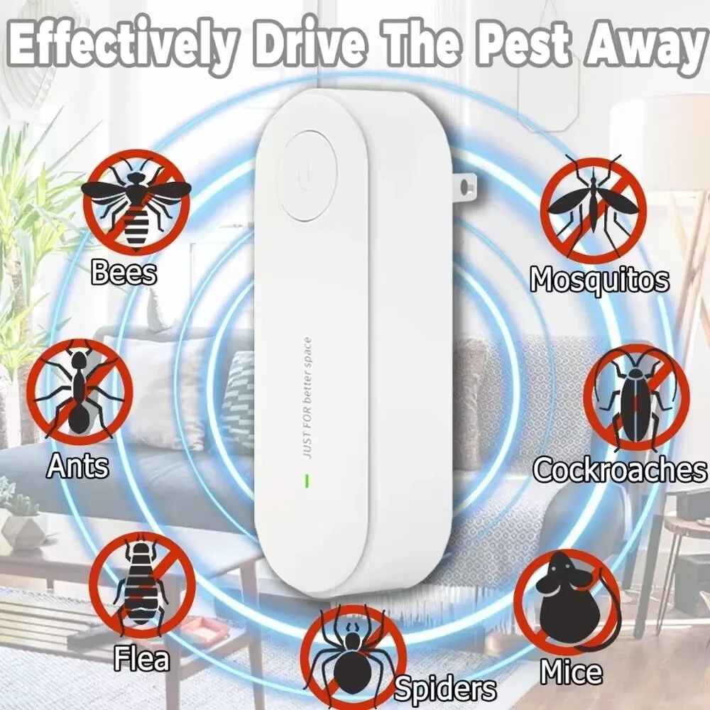 Ultrasonic Pest Repellent 2 Pack | 3-in-1 Triple Frequency - 360° Coverage - Pet Safe - Image 3
