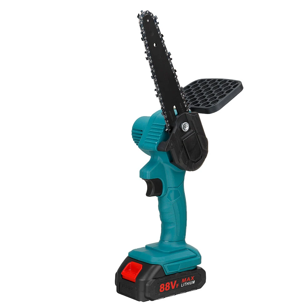 6 Inch 1200W Cordless Electric Chain Saw - 2 Battery & AU Plug | Pruning Woodworking Cutter Tool