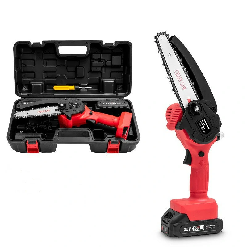 HiLDA 220V 1000W 6-Inch Electric Chainsaw | Rechargeable Lithium Battery for Wood Cutting & Pruning