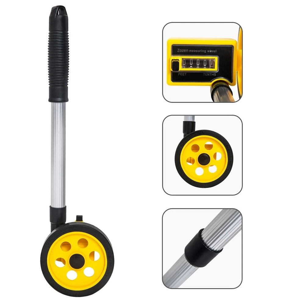 WS-202 C2 Adjustable Measuring Wheel | High-Visibility Distance Tape & Range Finder