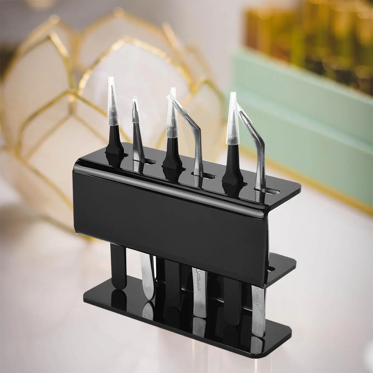 ECO Eyelash Extension Tweezers Stand - 6 Hole Storage Rack | Makeup Tool Holder
