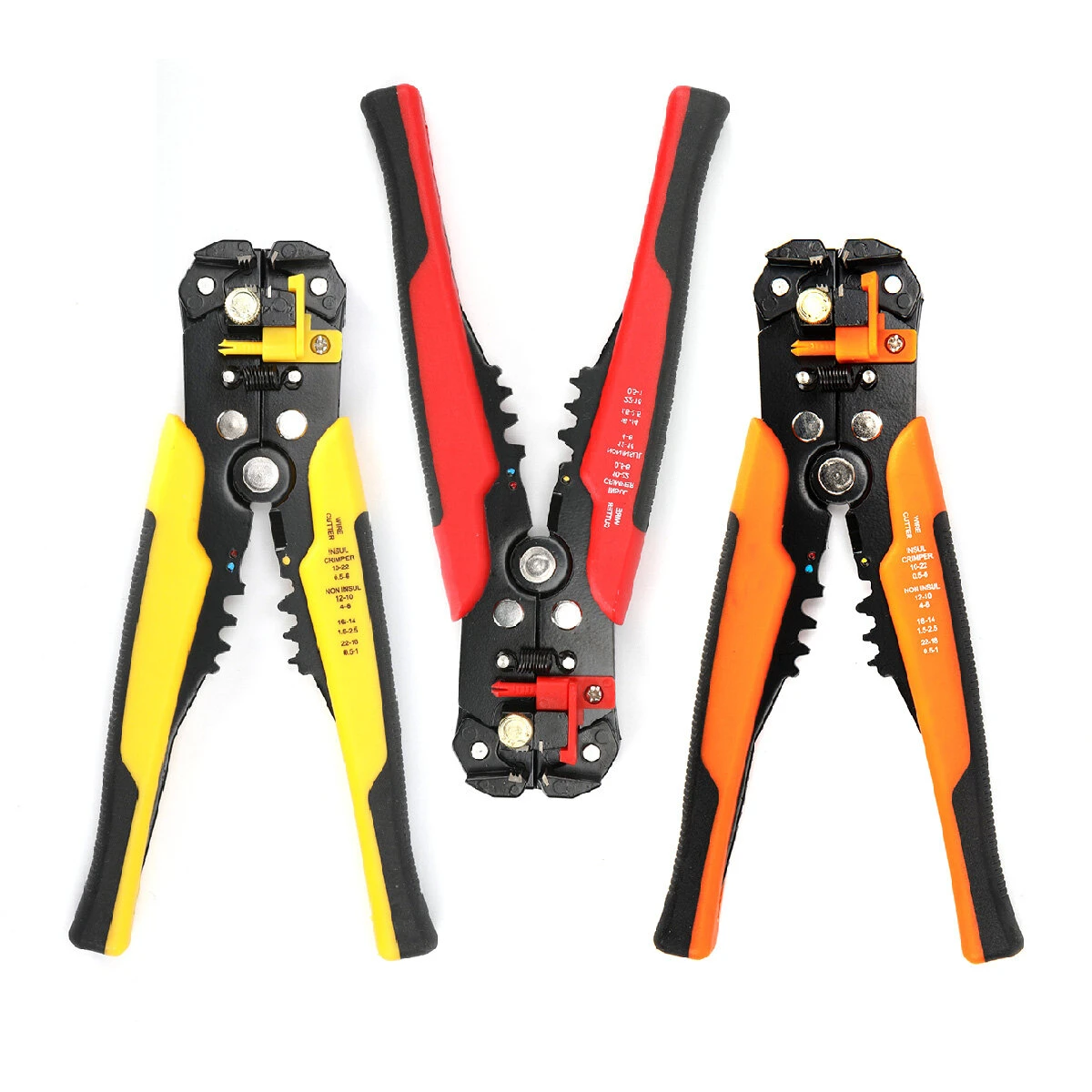 Automatic Self-Adjustable Cable Crimper - 8 Wire Stripper & Cutter Plier