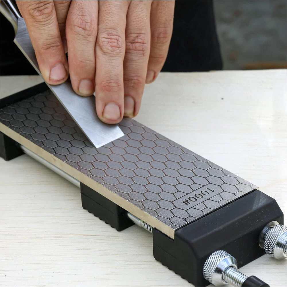 Diamond Sharpening Stone Set - 8 Inch 400/1000 Grit Double-Sided Whetstone