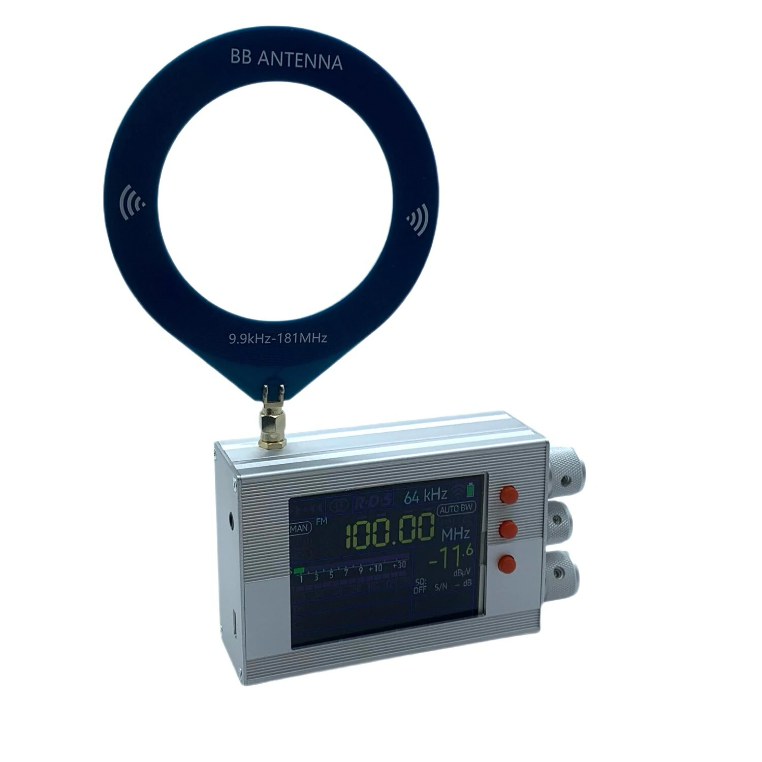 TEF6686 Full Band FM/AM/SW/HF/LW Radio Receiver | Aluminum Housing & Antenna