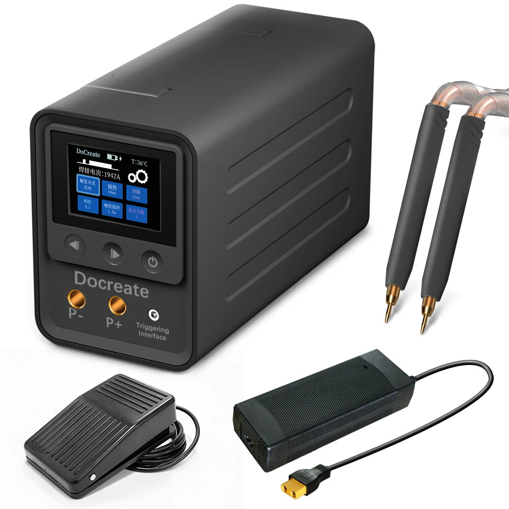 Docreate-705 Digital Spot Welder | 2.4 Inch Screen | Portable & Lightweight | AC100-240V