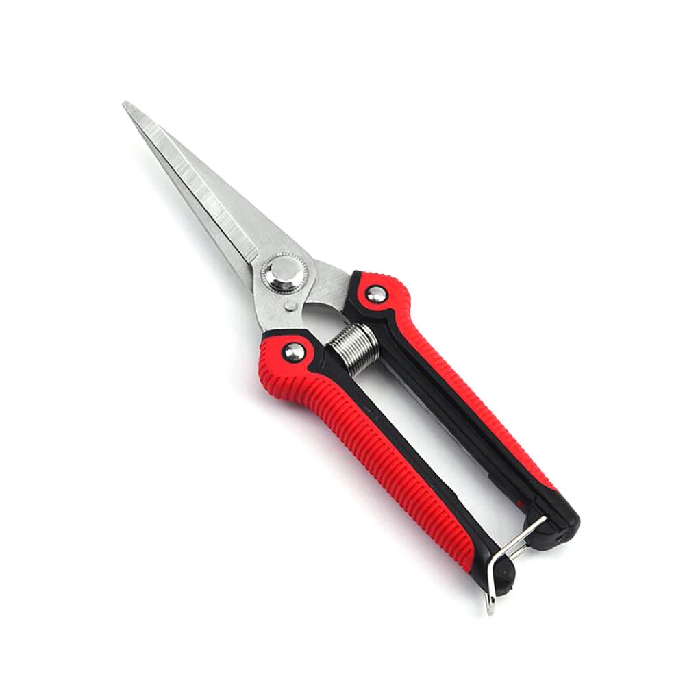 Garden Pruning Shears - Stainless Steel Straight Blade | Shrub Trimmer & Branch Pruner