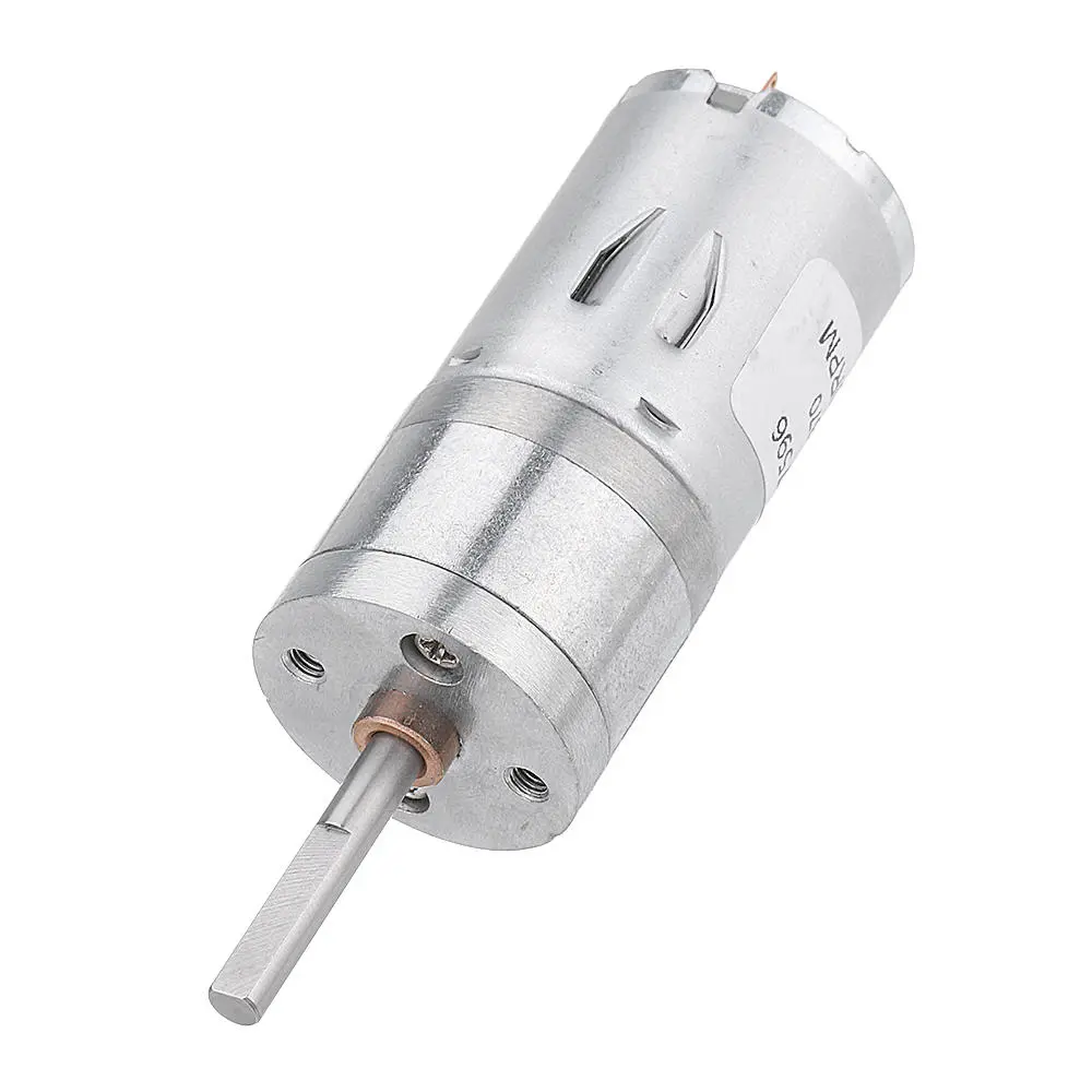 Machifit 25GA370 6V DC Micro Gear Motor | 25mm Extended Shaft | 25mm Size