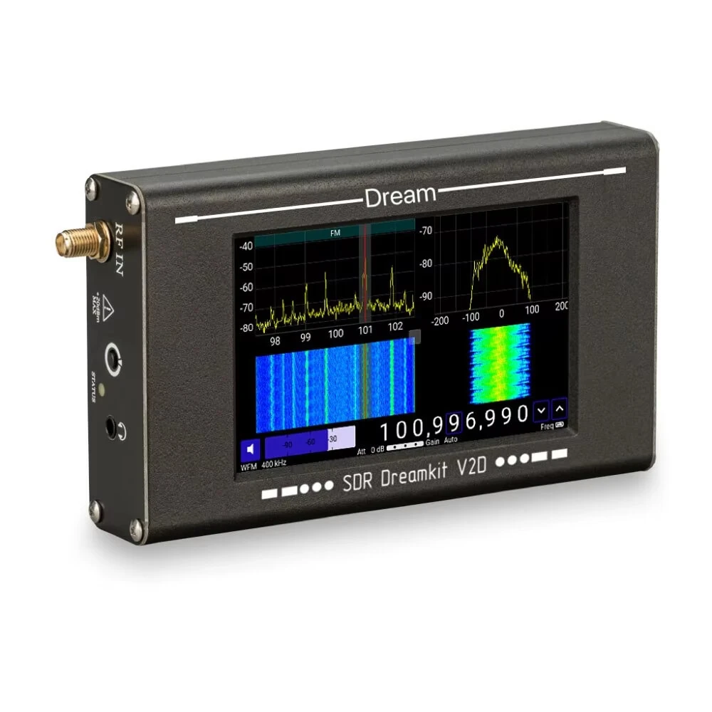 HAMGEEK SDR Dreamkit V2D Handheld Receiver | 100KHz-2800MHz All-Band | Portable with Built-in Speaker & PC Support