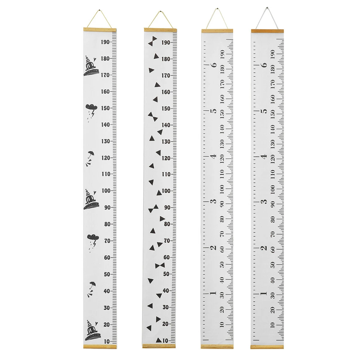 Wooden Kids Growth Chart Ruler - Wall Hanging Height Measure & Room Decor