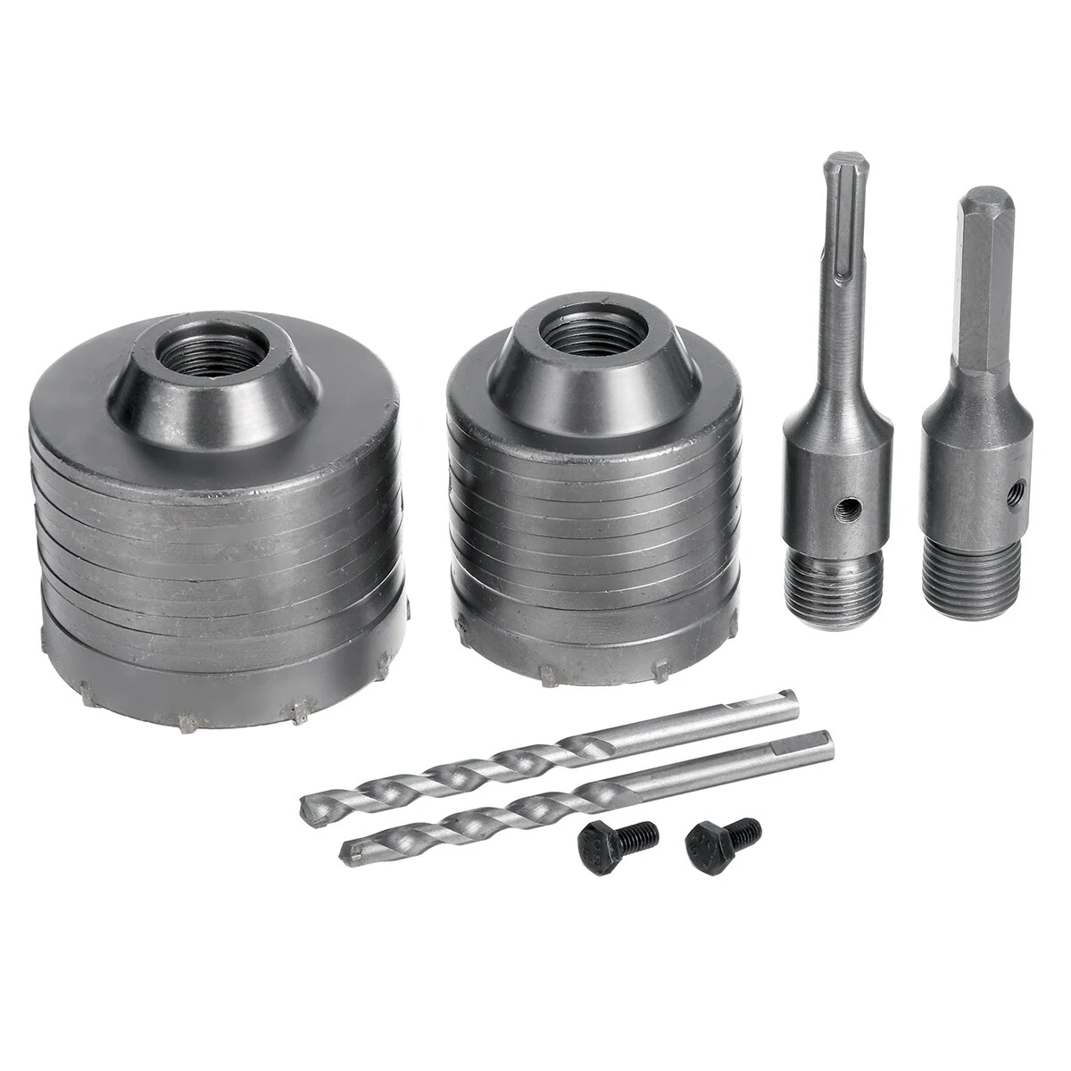 65mm 80mm Hole Saw Kit for Concrete & Stone - Plus Shank Drill Bit with Wrench