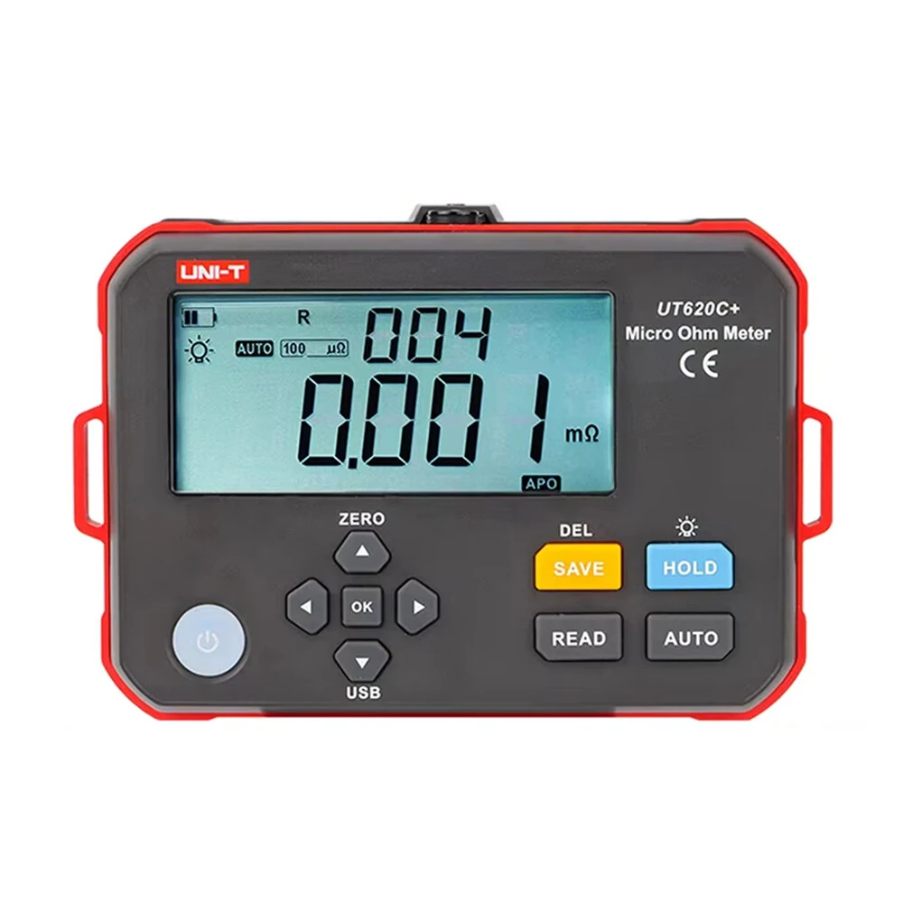 UNI-T UT620C+ Micro Ohmmeter | 0.001mΩ to 300kΩ | 1A Four-Wire USB Rechargeable