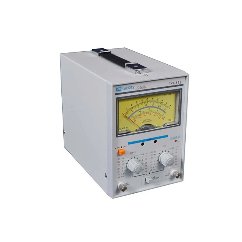 TVT-322 AC Millivoltmeter | High Precision 5Hz-1MHz | Double Pointer Display Voltmeter