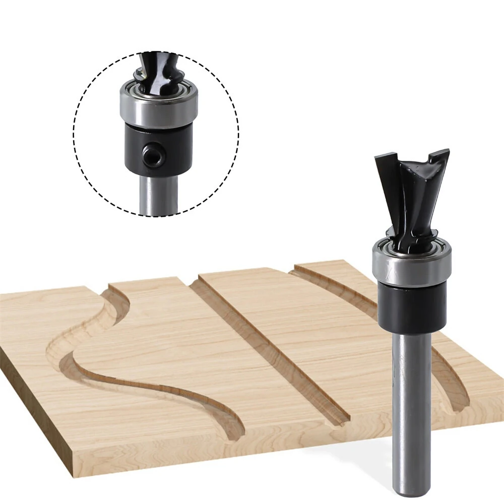 Carbide Dovetail Router Bit Set With Bottom Bearing - Woodworking Cutters