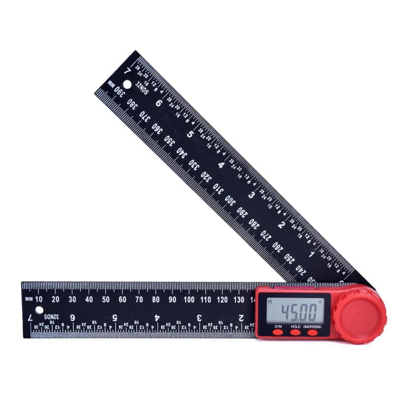 ETOPOO Digital Angle Ruler - 200mm/300mm Carbon Fiber with LCD Display | 360° Inclinometer & Protractor