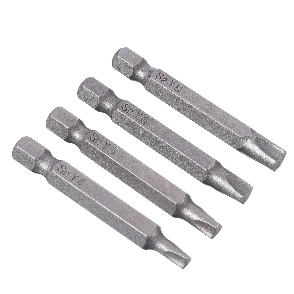Magnetic Y Shaped Screwdriver Bit Set - 4pcs Hex Shank Y4 Y5 Y6 Y8