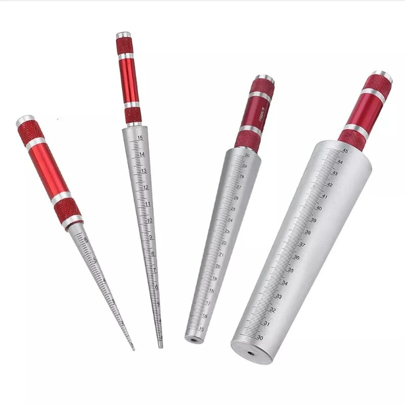 Cone Feeler Taper Aperture Gauge - Steel Round Hole Tapered Ruler | 1-45mm
