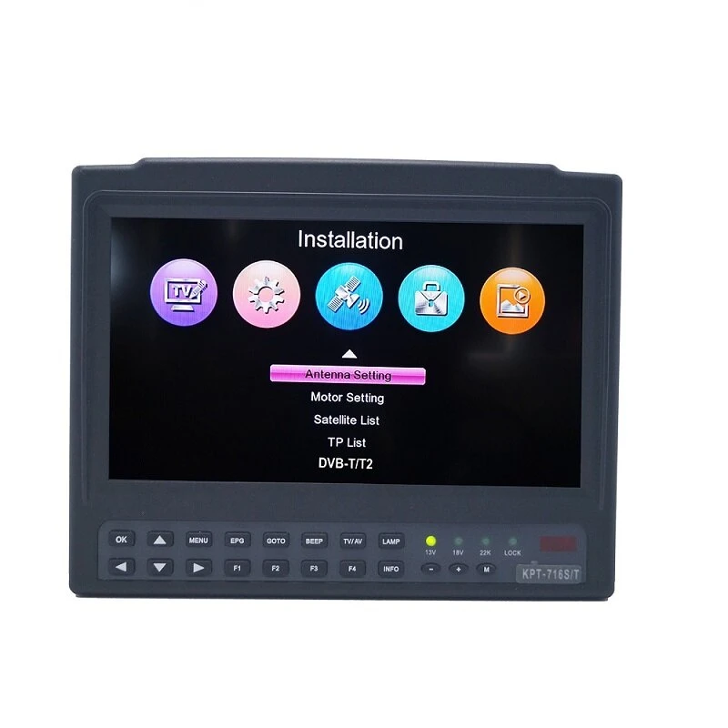 KPT-716TS Satellite Finder Meter - DVB-S2/T2 HD Receiver & MPEG-4 Modulator