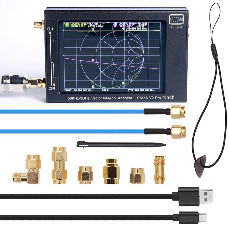 NanoVNA V2 3GHz Vector Network Analyzer | 4 Inch LCD Display | HF VHF UHF Antenna Analyzer