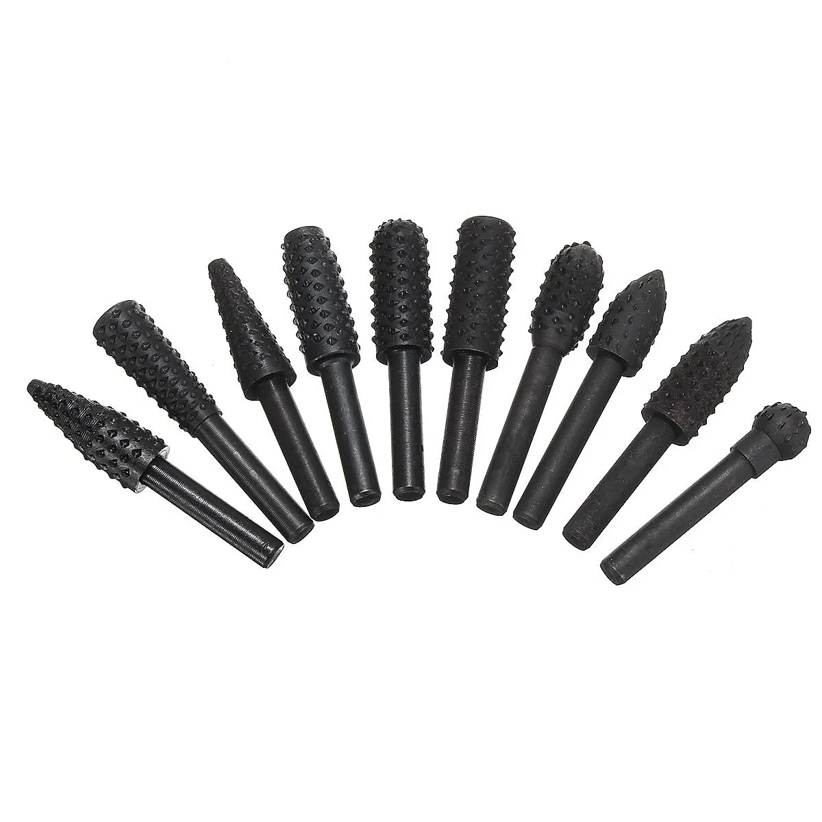 5/10Pcs Wood Carving Rotary File Set - Electric Root Milling Tool & Grinding Heads