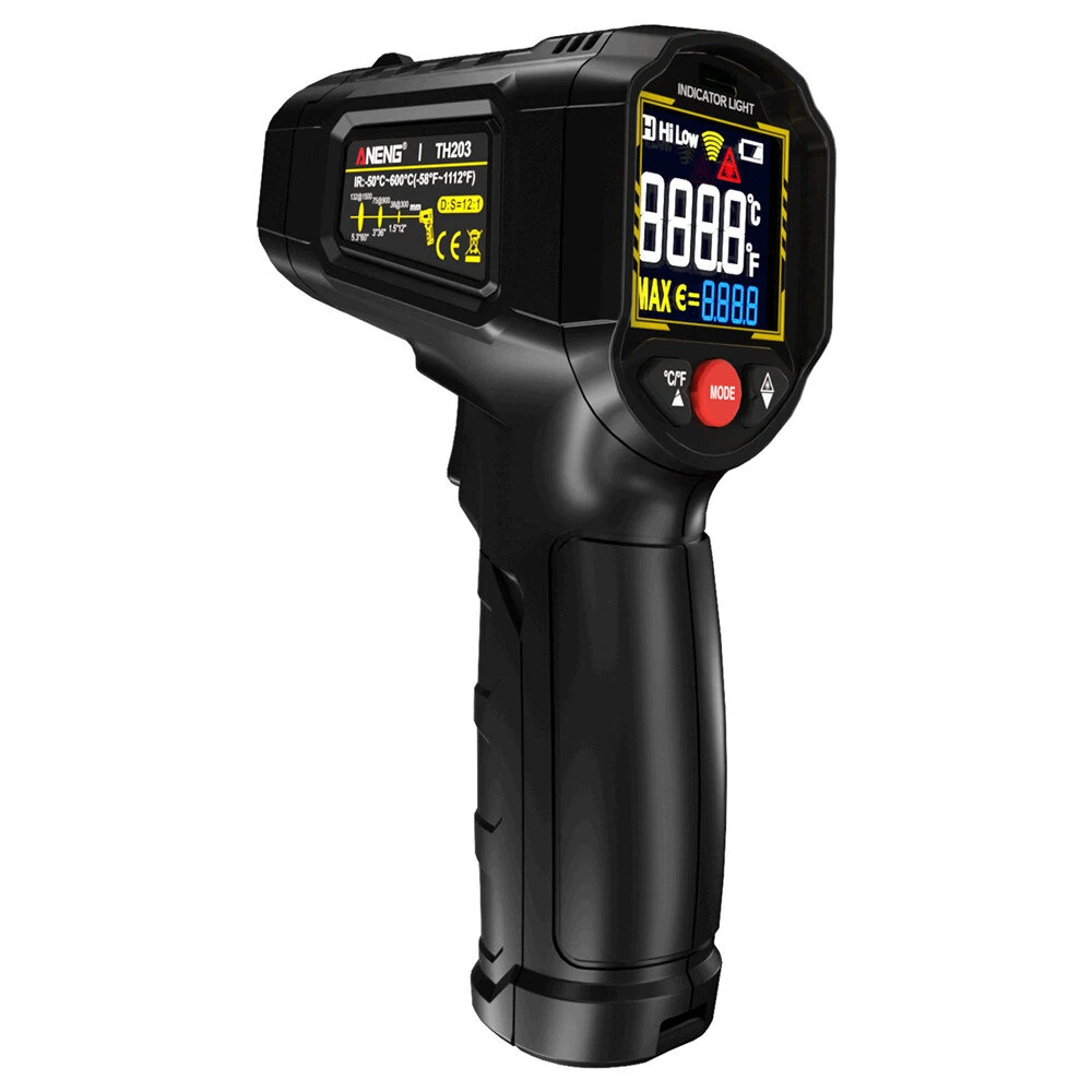 ANENG TH202 Infrared Thermometer Gun | -50°C to 600°C | Laser & LCD Backlit