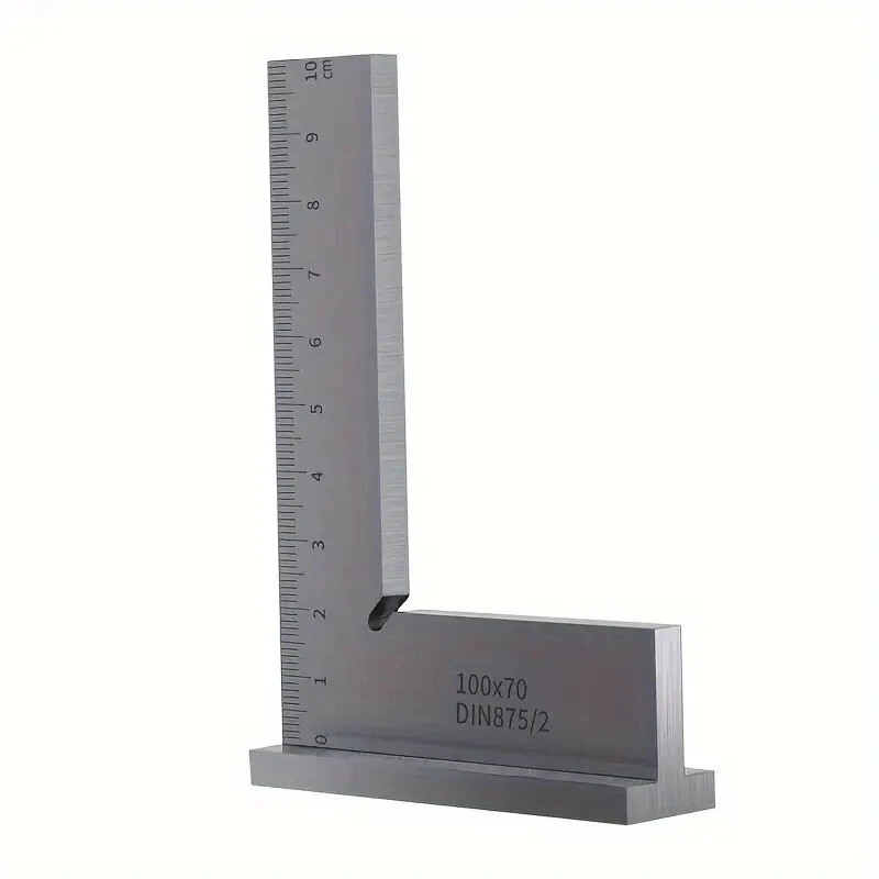 ETOPOO 100x70mm Machinist Engineer Square - 90 Degree Right Angle Ruler with Seat for Woodworking Precision Layout
