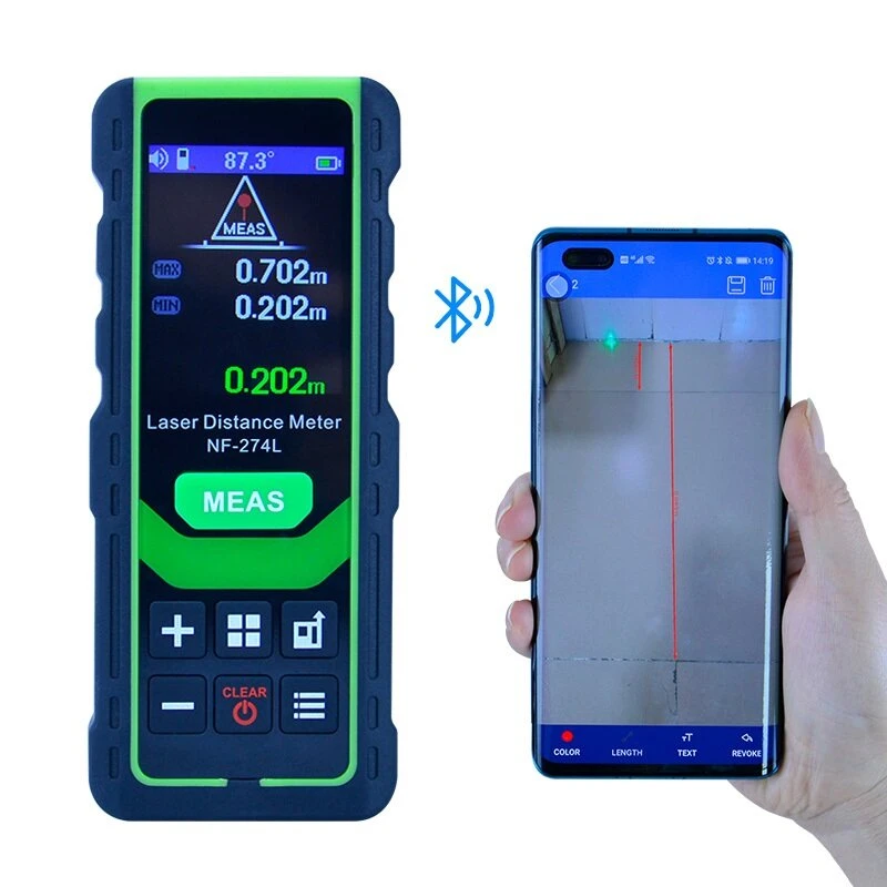 NOYAFA NF-274L Laser Distance Meter - Green Laser Rangefinder | Digital Measuring Tool