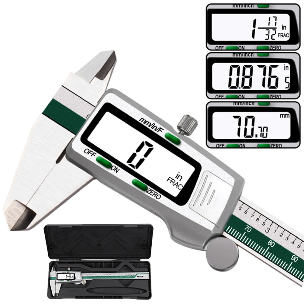 Mitutoyo 150mm Digital Caliper | 6 Inch LCD Screen | Fraction/MM/Inch High Precision