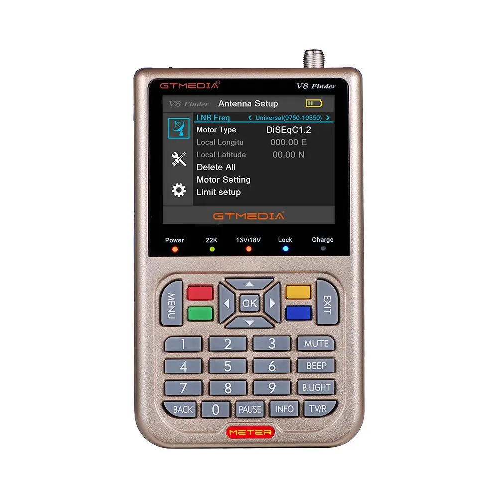 Freesat V8 Digital Satellite Finder | V-71 HD DVB-S2 FTA Meter with 3.5in LCD
