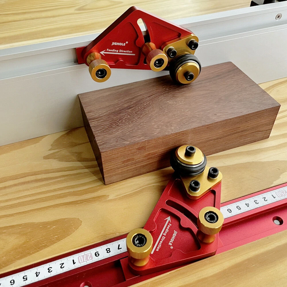 Feather Loc Board Table Saw Roller Feeder | Aluminum Alloy Upgraded Bearing | Woodworking Safety Tool