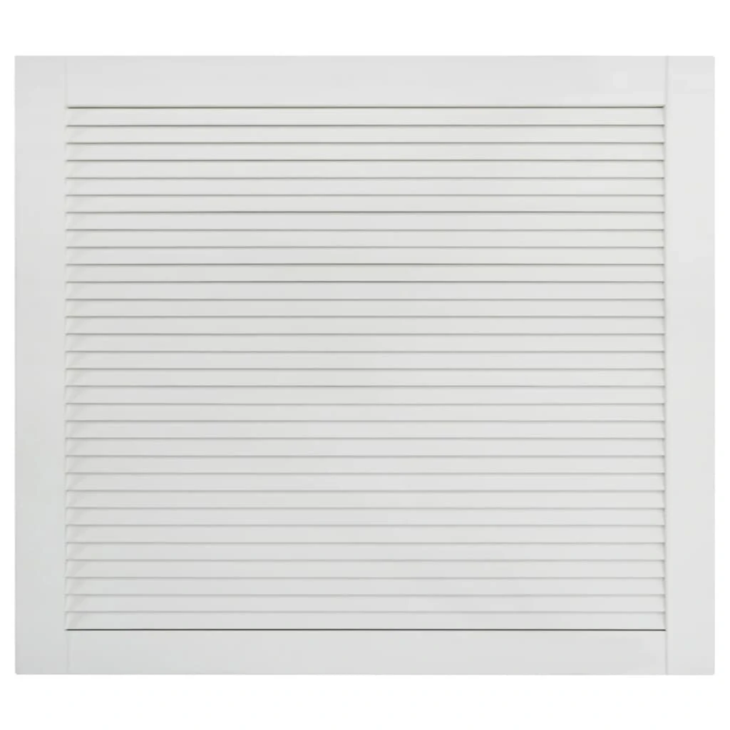 Louver Doors 4-Pack | 39.5x49.4 cm Solid Pine | White Tool Cabinet