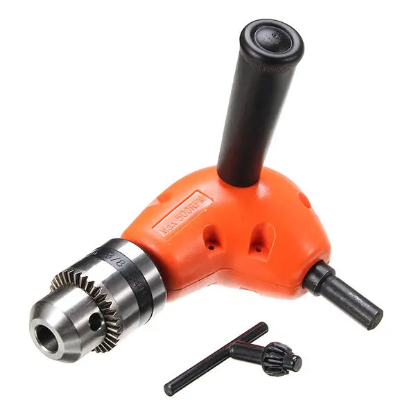 Right Angle Drill Attachment - 1-10mm 90 Degree Bend Extension for Round Shank