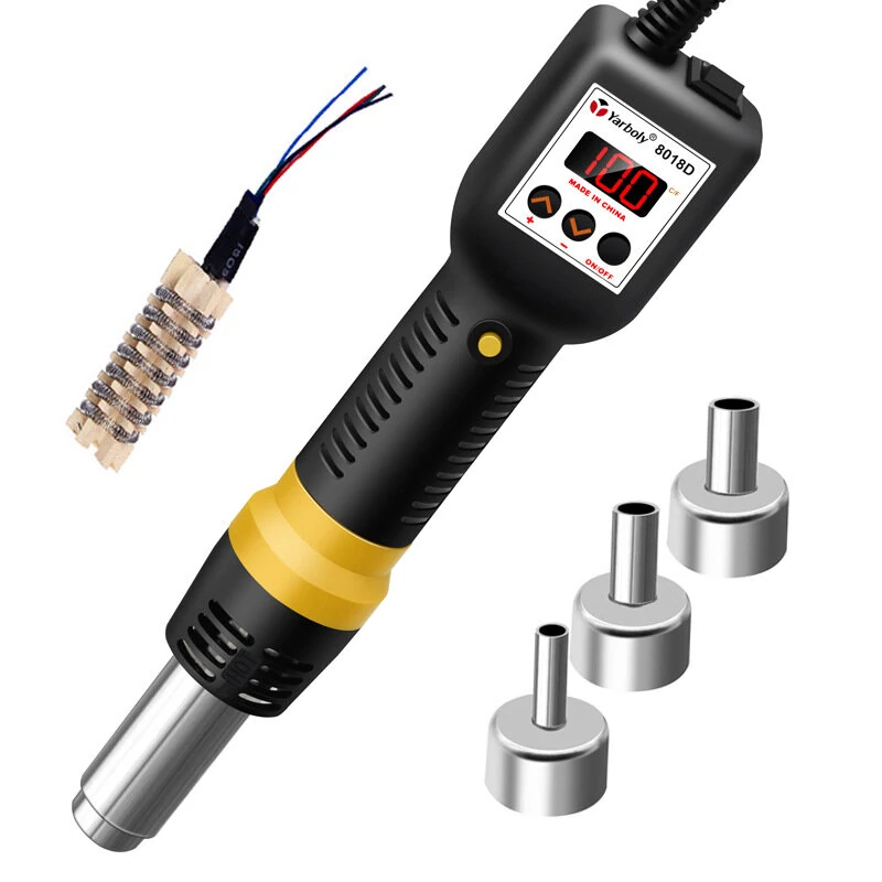 Yarboly Small Heat Gun - Adjustable Temperature & Digital Display | IC Chip Removal