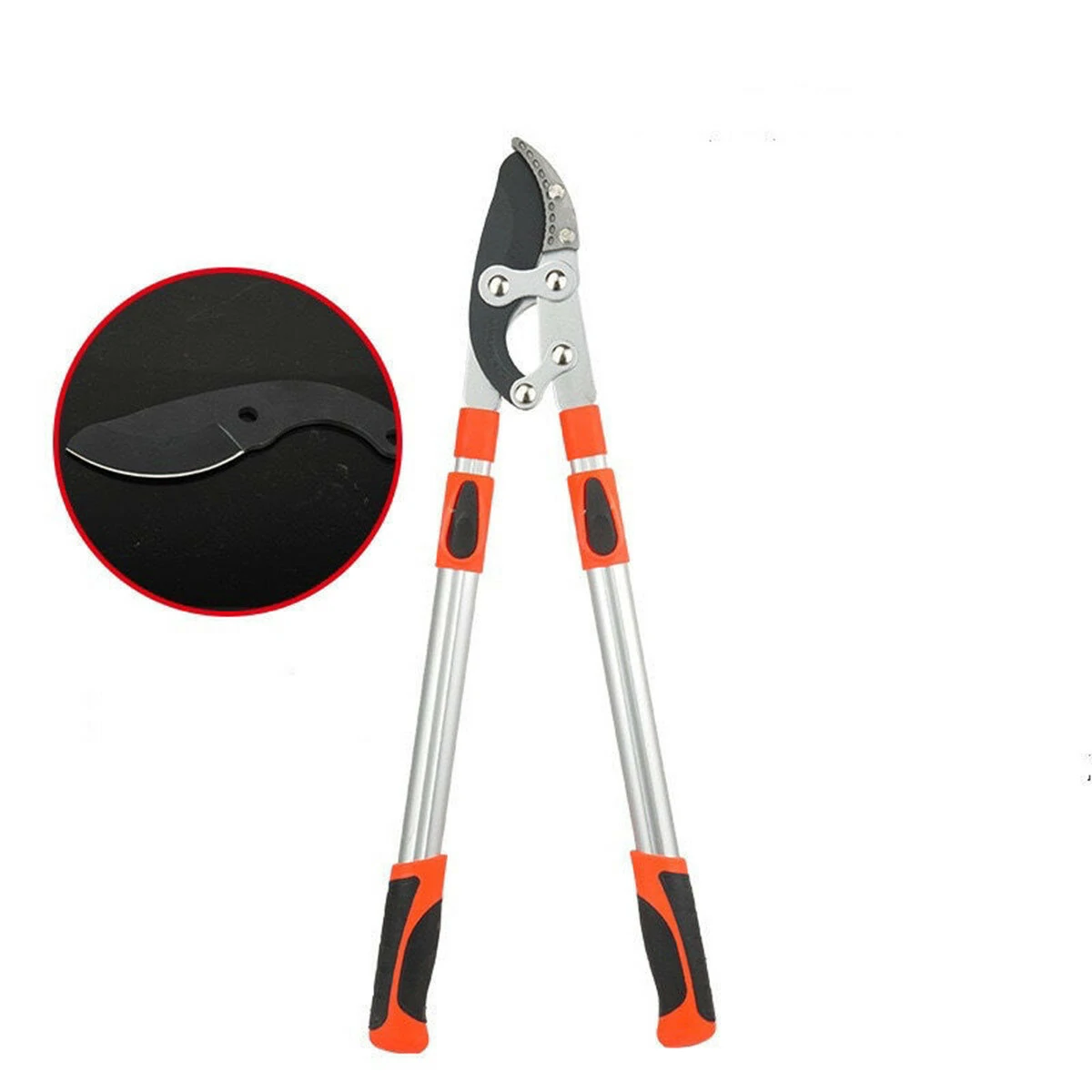 Telescopic Hedge Shear - Ratchet Anvil Pruner with Anti-Slip Grip for Tree Branches